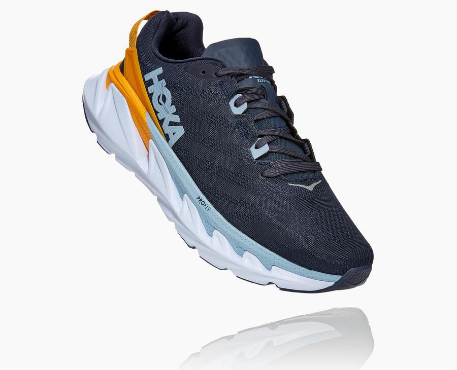 Tenis Hoka One One Hombre Azul Marino/Blancos - Elevon 2 - CAWL95362